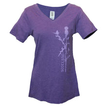 Load image into Gallery viewer, Scotish Thistle Purple Triblend Women&#39;s T-Shirt