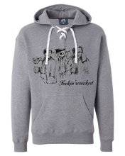 Load image into Gallery viewer, Feckin' Wrecked Grey Sport Laced Hoodie