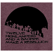 Load image into Gallery viewer, Bagpipe Rebellion Heather Maroon T-Shirt