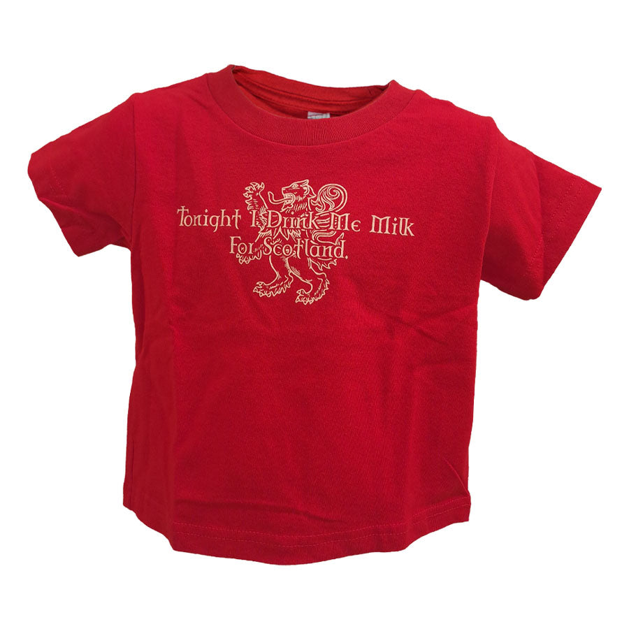 Drink Milk for Scotland Red Baby T-shirt