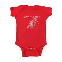 Load image into Gallery viewer, Born to Bagpipe Red Baby Onesie