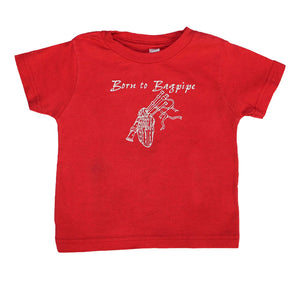 Born to Bagpipe Red Toddler Tee