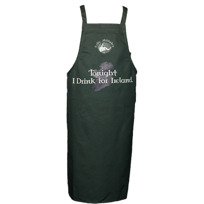 Drink For Ireland Apron Forest Green