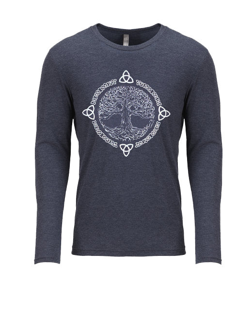 Tree of Life Vintage Navy Unisex Longsleeve Tees