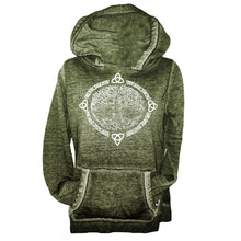 Load image into Gallery viewer, Tree of Life Women&#39;s Twisted Olive Zen Fleece Pullover