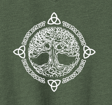 Load image into Gallery viewer, Tree Of Life Forest Green Heather Women's T-shirt