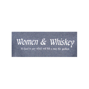 Women & Whiskey Heather Navy T-shirt