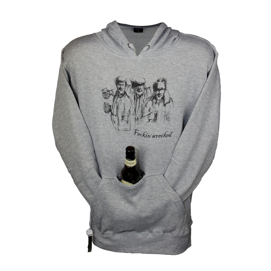 Feckin' Wrecked Gray Tailgate Hoodie
