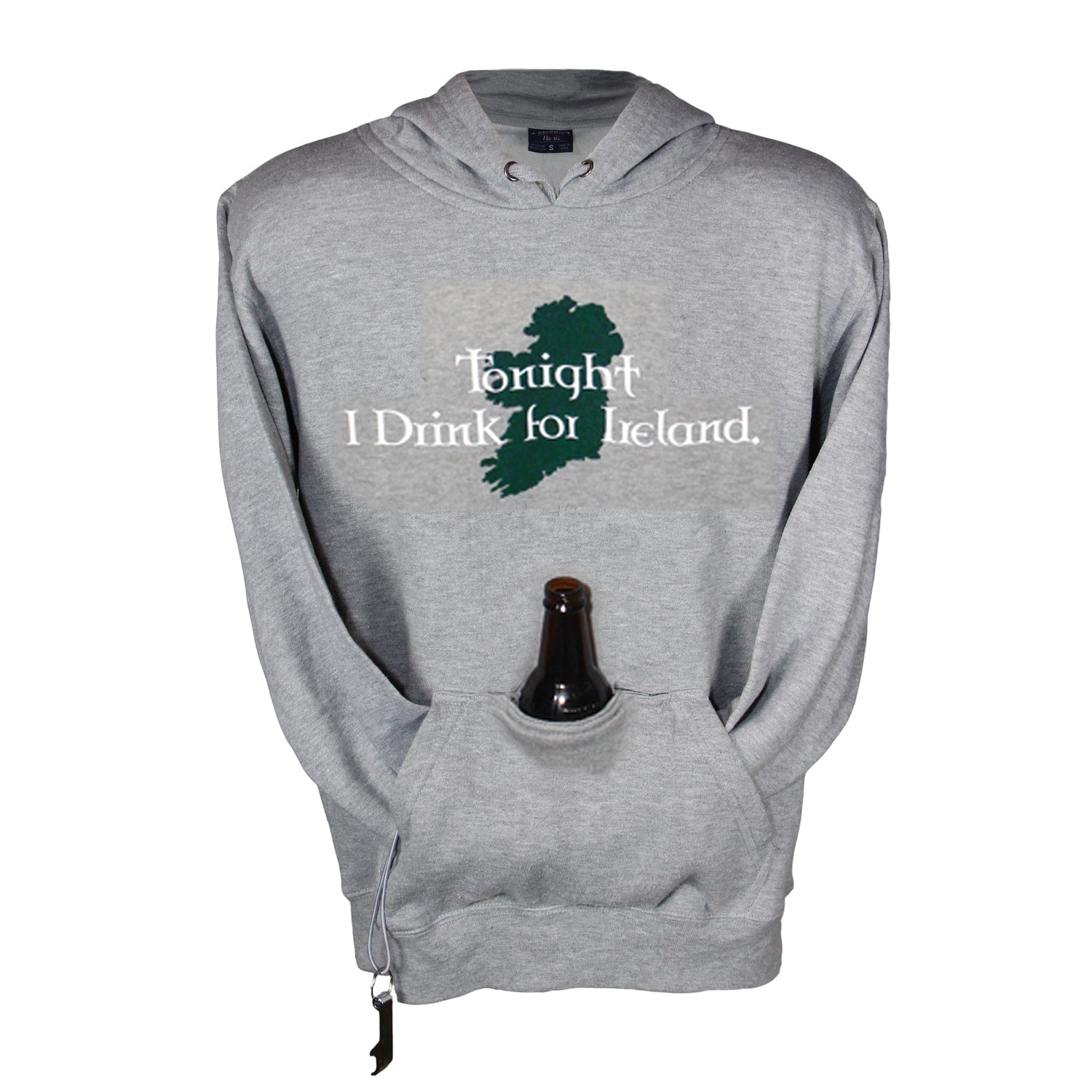 Drink for Ireland Gray Tailgate Hoodie Celtic Attitudes