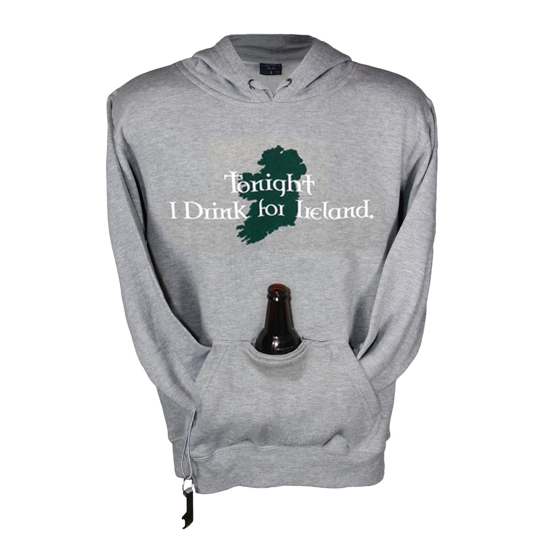 Drink for Ireland Gray Tailgate Hoodie